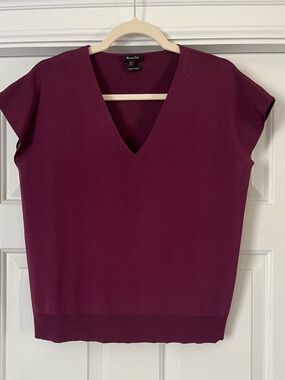 Massimo Dutti Sleeveless V-neck Sweater, size M